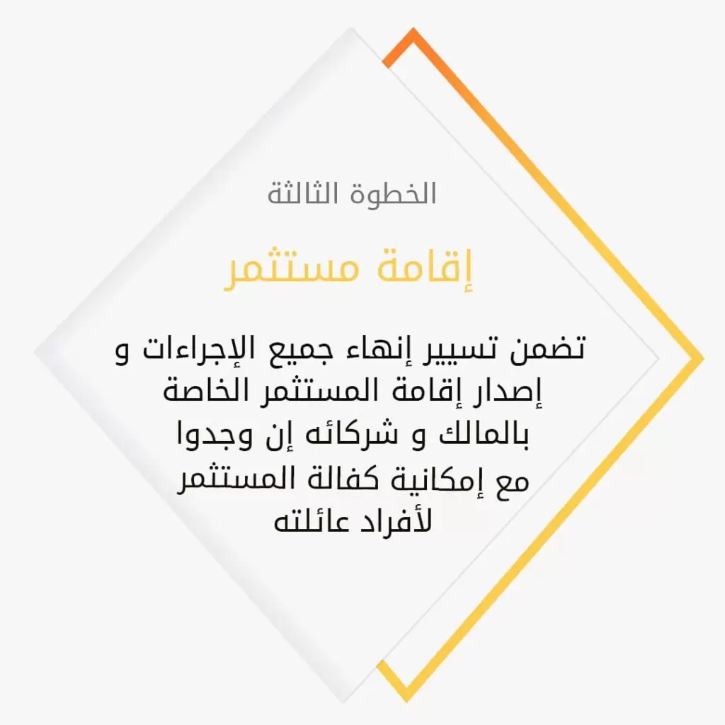 اقامه مستثمر